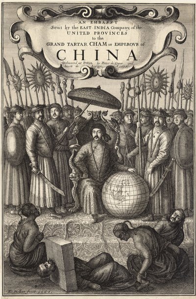 Een ambassade van de Oost-Indische Compagnie naar de keizer van China. Staat 1 door Wenceslaus Hollar